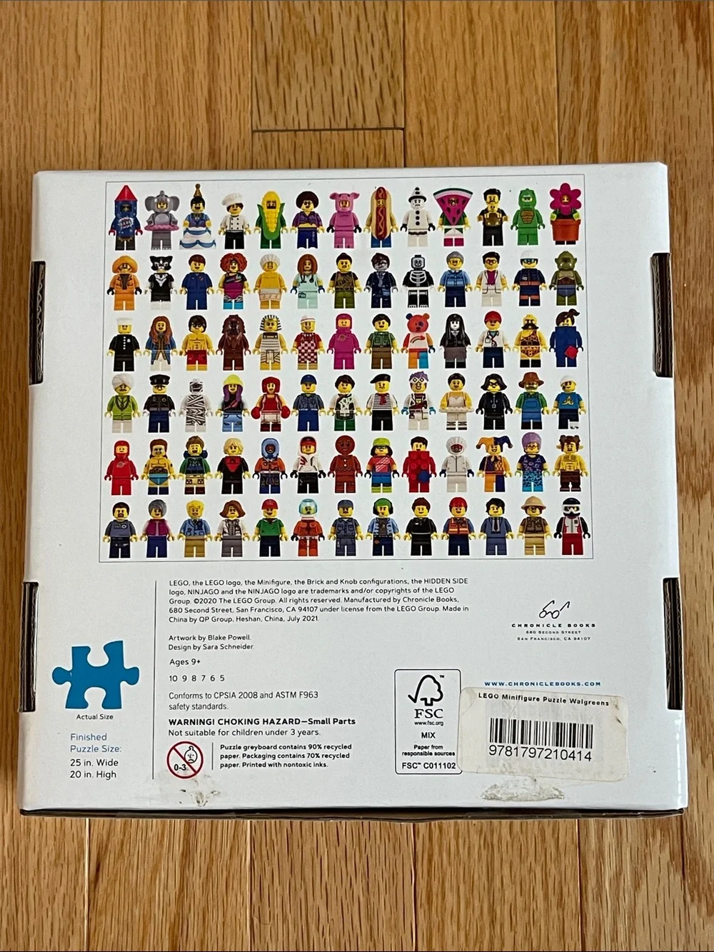 LEGO Minifigure Puzzle – 1000-Piece 20” H x 24” W Finished Size Age 9+